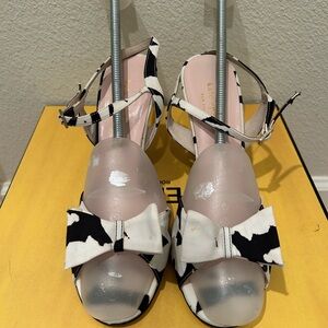 Kate Spade Black, Pink and White Bow Heels